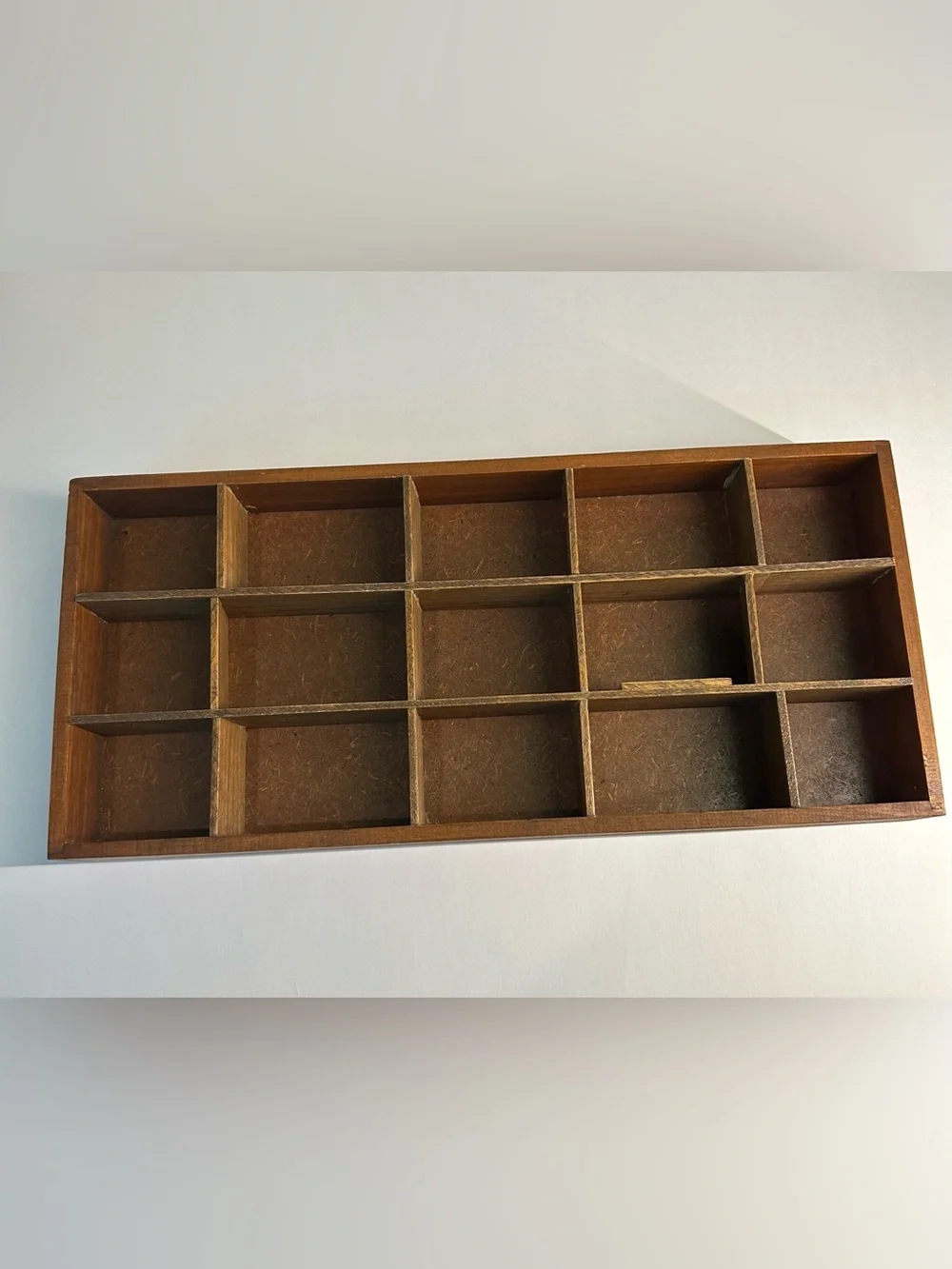 Wooden Hanging Compartment Display Box 15 Compartments